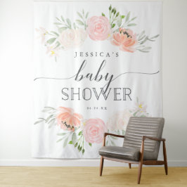 Tapete De Parede Fundo de Cena Pastel para Chá de Bebê Photo Booth