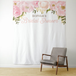 Tapete De Parede Fundo de Cena Rosa Floral para Chá de Noiva Prop d