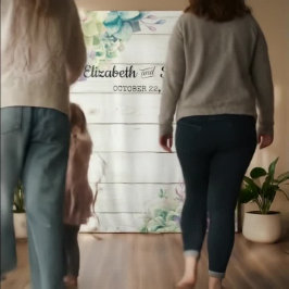 Tapete De Parede Fundo de cenário rústico de madeira com suculentas