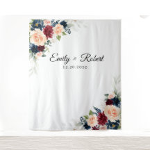 Fundo de Cerimônia de Casamento de Borgonha e Mari