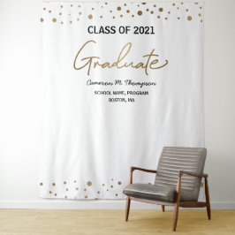Tapete De Parede Fundo de confete dourado da turma de 2021 graduaçã