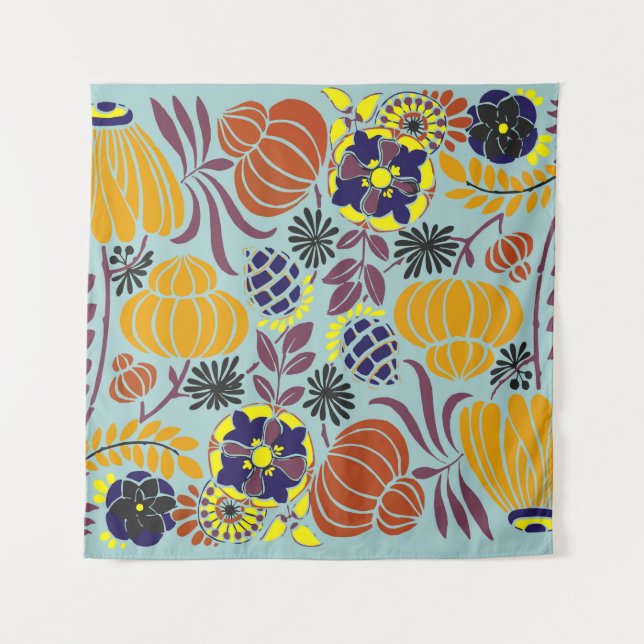 Tapete De Parede fundo de design floral (Frente)