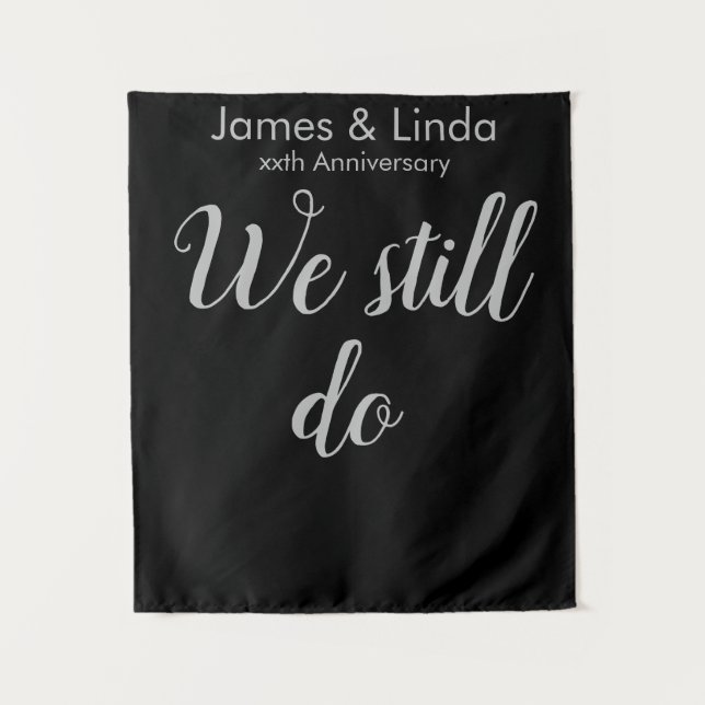 Tapete De Parede Fundo de estande de foto de aniversário preto e pr (Frente)