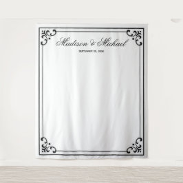 Tapete De Parede Fundo de Estande de Fotos de Casamento de Letra Mo