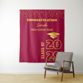 Tapete De Parede Fundo de Festa de formatura Personalizado Dourado