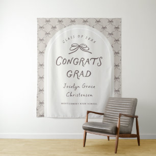 Tapete De Parede Fundo de festa de graduação caprichoso desenhado à