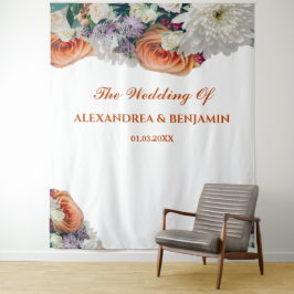 Tapete De Parede Fundo de Flores de Aquarela Floral Elegante para C