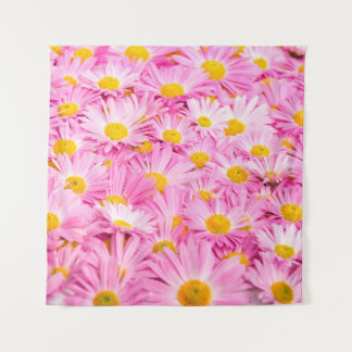 Tapete De Parede Fundo de flores rosa e amarelas 