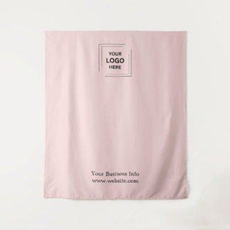 Tapete De Parede Fundo de Foto com Logo de Negócios Rosa Claro