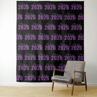 Tapete De Parede Fundo de Foto da Turma de 2026 com Brilho Roxo