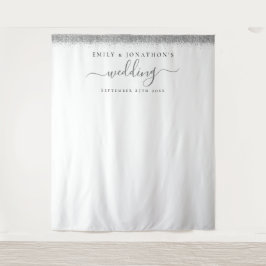 Tapete De Parede Fundo de Foto de Casamento com Nomes e Brilho Prat