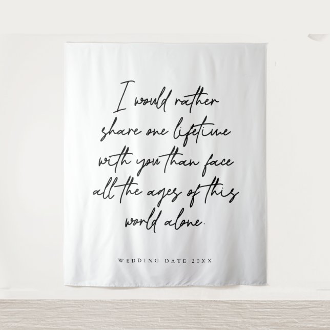 Tapete De Parede Fundo de Foto de Citação de Amor para Casamento (Frente)