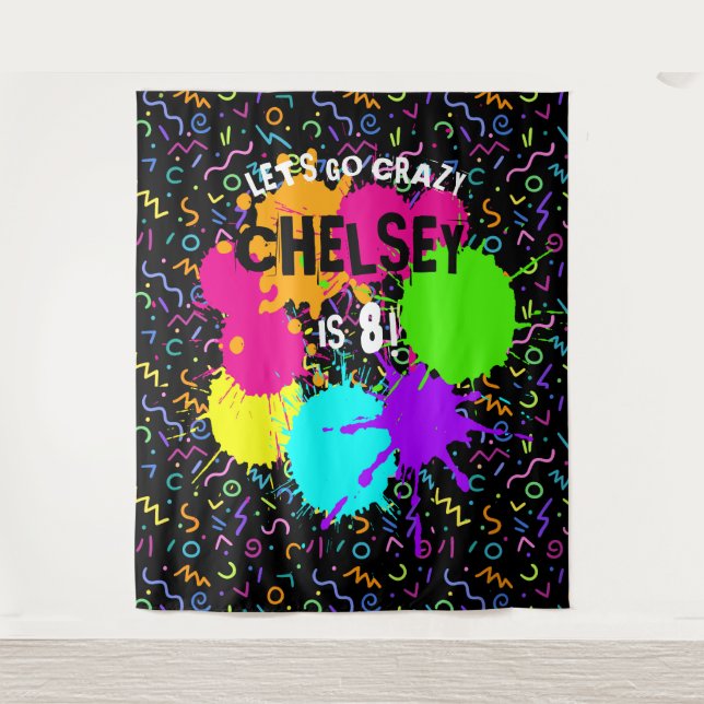 Tapete De Parede Fundo de Foto Neon Glow, Fundo de Cena de Festa Ne (Frente)