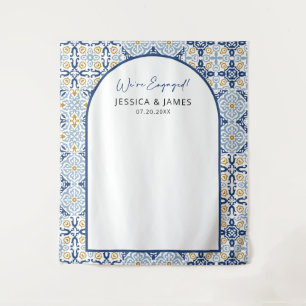 Tapete De Parede Fundo de Fotografia de Engajamento com Azulejos Me