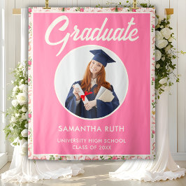 Tapete De Parede Fundo de Graduação com Laços Listrados Rosa Wildfl