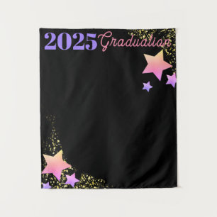 Tapete De Parede Fundo de Graduação Estrelas do Arco-íris