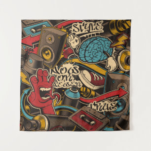 Tapete De Parede Fundo de Grafite perfeito. PA perfeita colorida