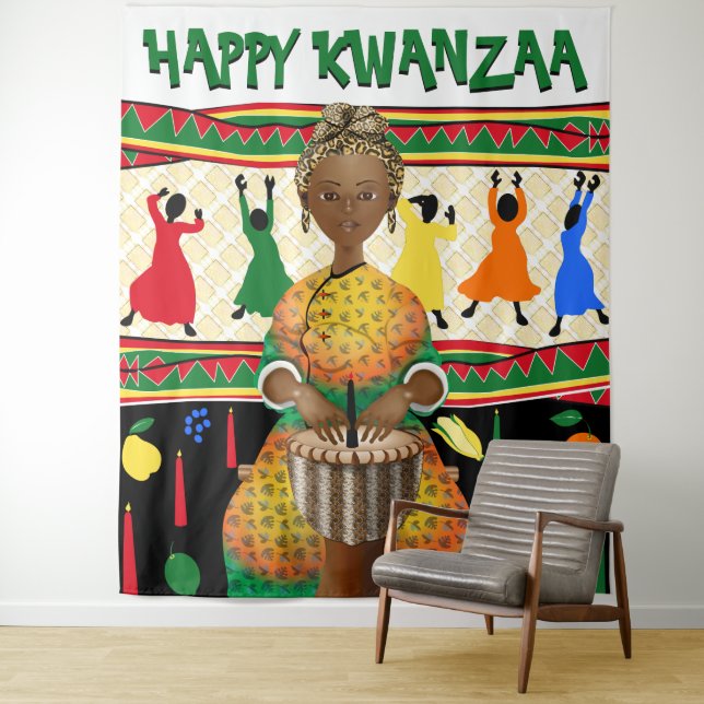 Tapete De Parede Fundo de Kwanzaa Festa Afro-Americana (In Situ)