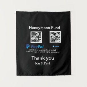 Tapete De Parede Fundo de lua de mel PayPal Venmo código QR obrigad