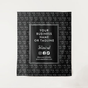 Tapete De Parede Fundo de Mídia Social com o Logotipo Preto