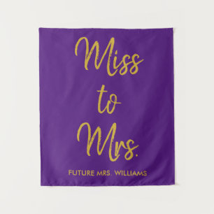 Tapete De Parede Fundo de Miss a Mrs Roxo e Dourado para Fotografia
