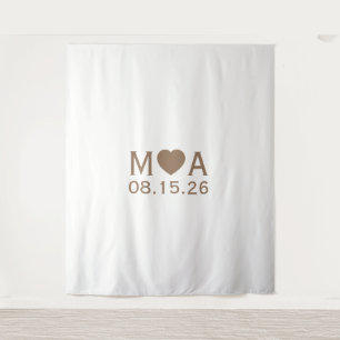 Tapete De Parede Fundo de Monogramas de Casal de Casamento