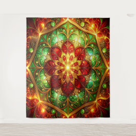 Tapete De Parede Fundo de Natal Verde Vermelho Decorativo
