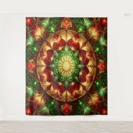 Tapete De Parede Fundo de Natal Verde Vermelho Decorativo