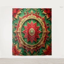 Fundo de Natal Vermelho Verde Decorativo