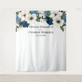 Tapete De Parede Fundo de parede de aquarela azul poeirento, azul m