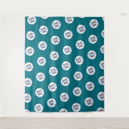 Tapete De Parede Fundo de repetição e passo azul esverdeado Logotip