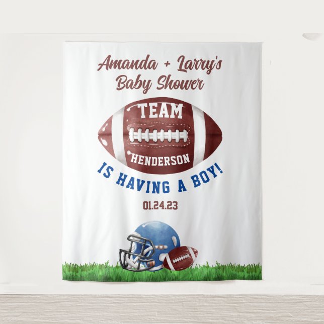 Tapete De Parede Fundo do Chá de fraldas de futebol (Frente)