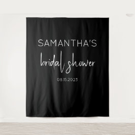 Tapete De Parede Fundo do Chá de panela preto e branco moderno