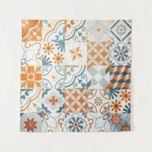 Tapete De Parede Fundo e textura com padrão de azulejo antigo