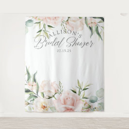 Tapete De Parede Fundo elegante rosa floral para chá de noiva