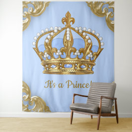 Tapete De Parede Fundo Extra Grande Baby Blue Gold Prince