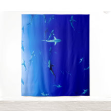 FUNDO FOTOGRÁFICO DE TUBARÕES