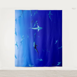 TAPETE DE PAREDE FUNDO FOTOGRÁFICO DE TUBARÕES