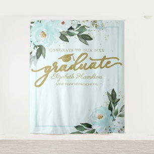 Tapete De Parede Fundo fotográfico para festa de formatura floral e