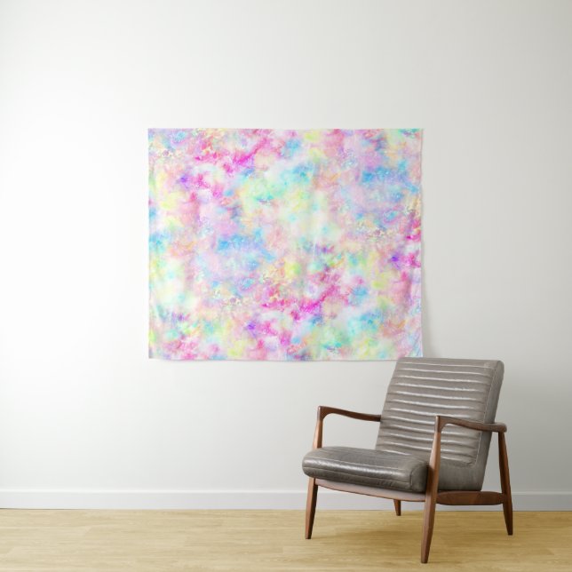 Tapete De Parede Fundo Fotográfico Pastel Arco-íris Tie Dye (In Situ (Horizontal))
