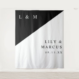 Tapete De Parede Fundo Minimalista Preto e Branco para Foto de Casa