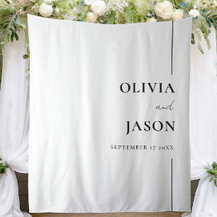 Tapete De Parede Fundo Moderno Minimalista de Casamento Negro e Bra