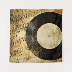 Tapete De Parede fundo musical de vintage