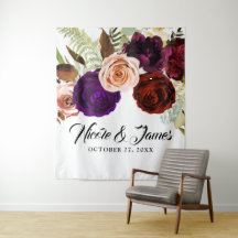 Fundo Ousado de Casamento Floral Verde Escuro Temp