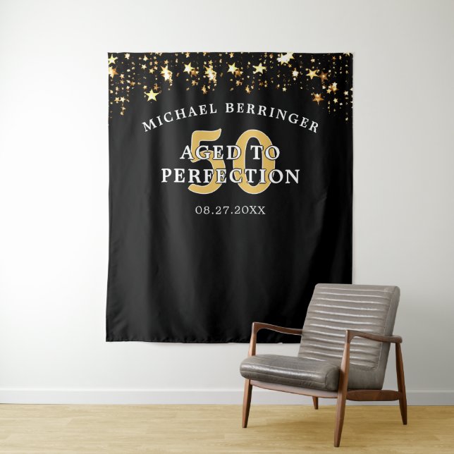 Tapete De Parede Fundo para 50º Aniversário ENVELHECIDO À PERFEIÇÃO (In Situ)