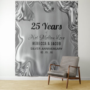 Tapete De Parede Fundo para Bodas de Prata de 25 Anos de Casamento