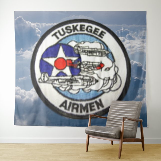 TAPETE DE PAREDE FUNDO PARA FOTOS DE AVIADORES TUSKGEE (In Situ (Horizontal))