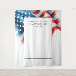 Tapete De Parede Fundo Patriótico - Bandeira Americana Vermelha Azu