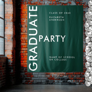 Tapete De Parede Fundo Personalizado de Graduação Verde Esmeralda O