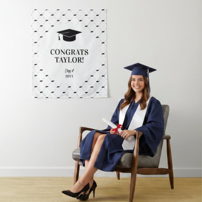 Tapete De Parede Fundo Personalizado para Fotos de Formatura Elegan (Criador carregado)